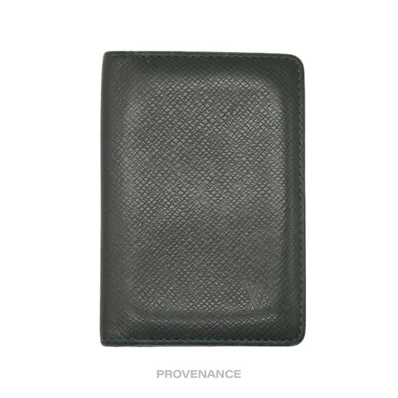 🔴 Louis Vuitton Pocket Organizer Wallet - Taiga Epicea Leather - Picture 1 of 7